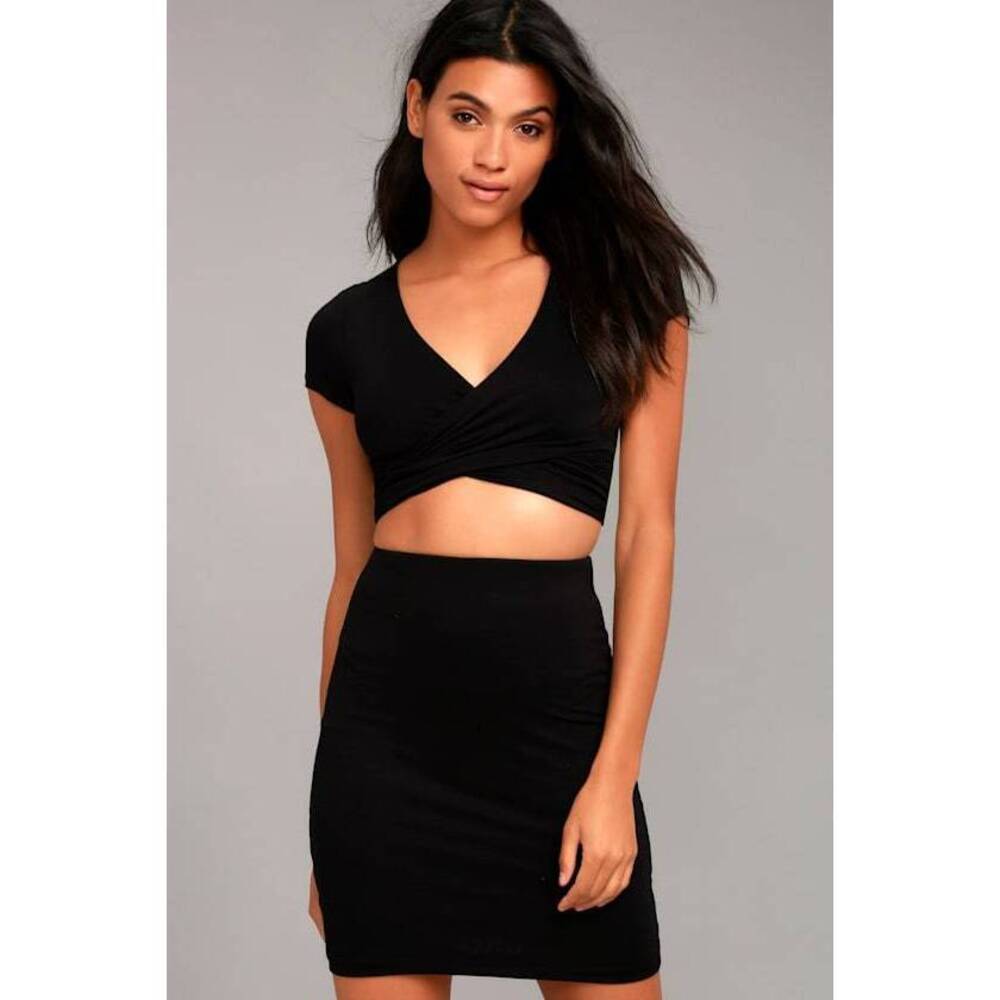 Lulus By Your Side Black Two-piece Dress - Size M